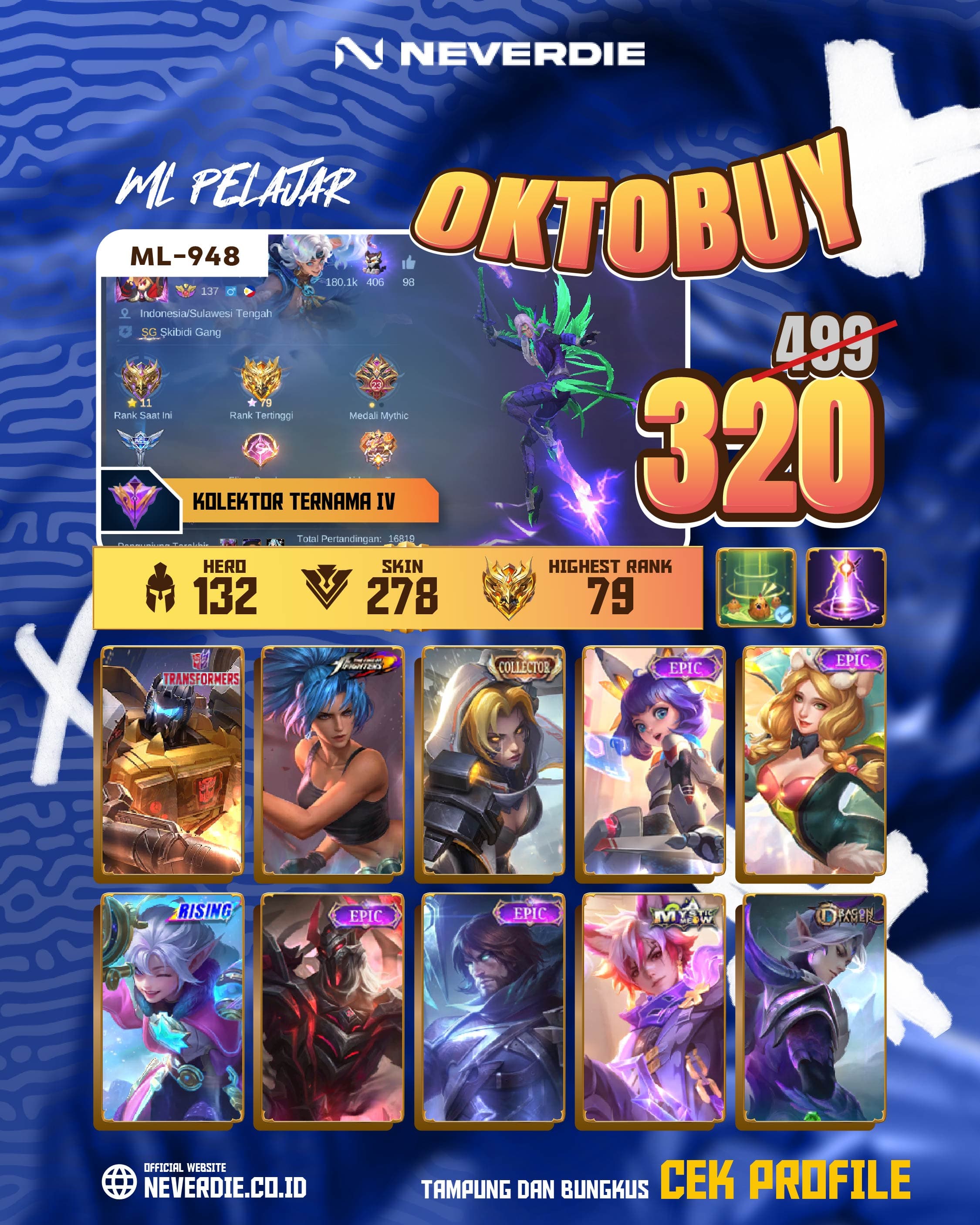 Akun game ML-948 I KARIN KOF NATALIA CC